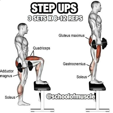 Step ups | Step up workout, Kettlebell training, Workout plan gym