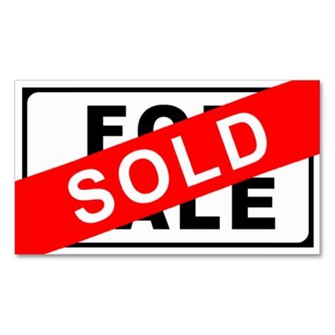 FOR SALE / SOLD sign in 2021 | Real estate business cards, Business ...