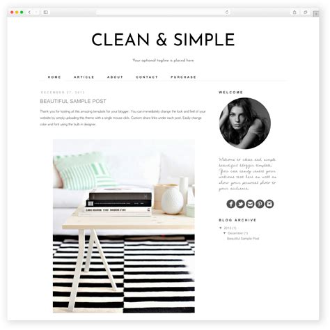 Free Responsive Blogger Template Clean and Simple