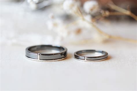 Black couple rings set black wedding rings sets Couple wedding | Etsy ...