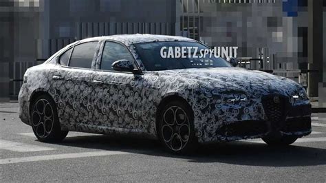 2023 Alfa Romeo Giulia Facelift Spied Hiding New Yet Familiar Headlights