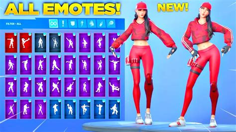 *NEW* RUBY SKIN Showcase with All Fortnite Dances & Emotes! (Fortnite ...