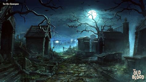 Haunted Graveyard Wallpaper