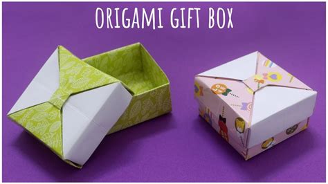 Origami Paper Box with Lid | DIY Paper Gift Box Making Tutorial | Easy ...