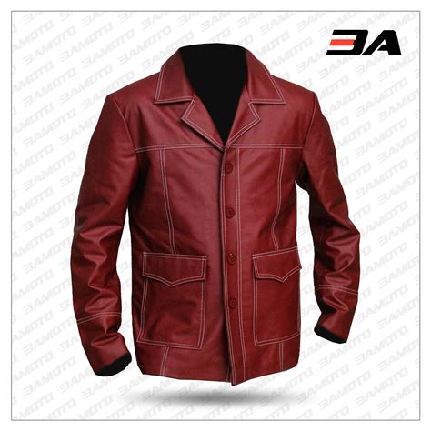 Tyler Durden Jacket Red Leather