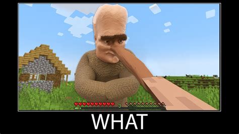 Minecraft wait what meme part 216 realistic minecraft Villager - YouTube