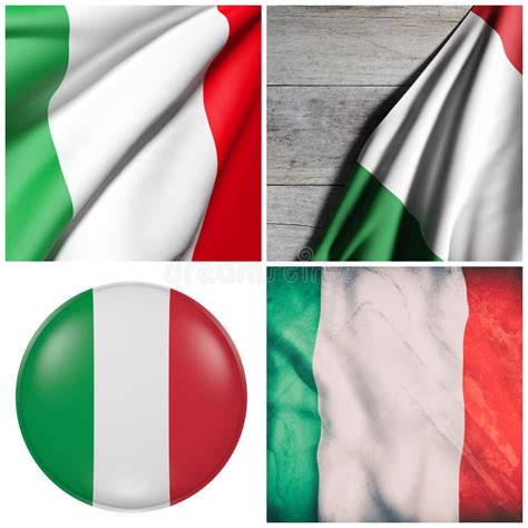 Italy flag waving stock illustration. Illustration of volume - 99190752