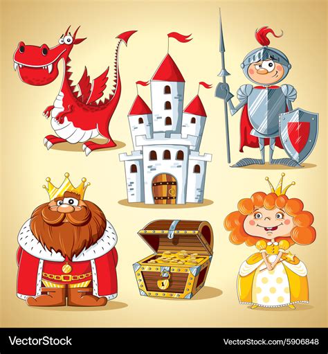 Set fairy tale characters Royalty Free Vector Image