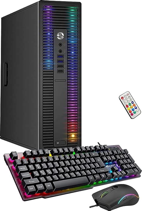 Amazon.com: HP EliteDesk Desktop RGB Lights Computer AMD A-Series ...