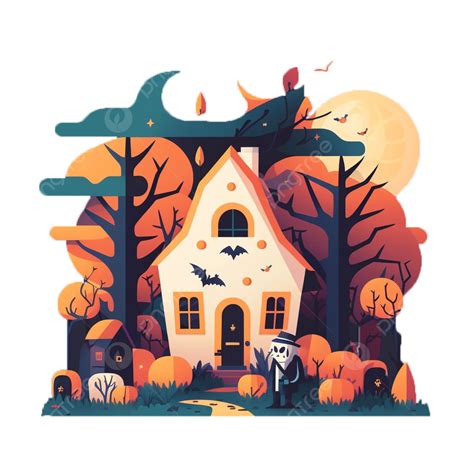 Cute Halloween Haunted House, Halloween, Decoration, Halloween ...