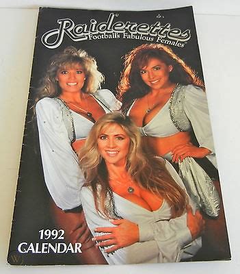 Vtg 1992 NFL Calendar LOS ANGELES Oakland RAIDERS Cheerleaders ...