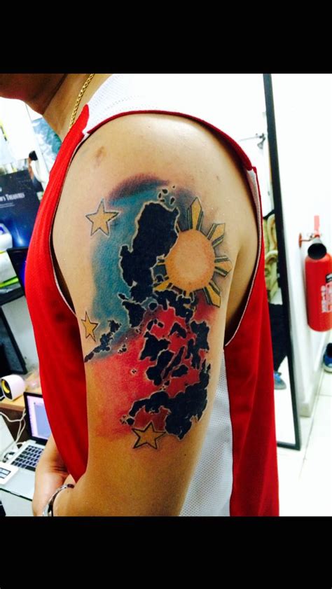 philippine map tattoo design - juliamichaelstattooschestline