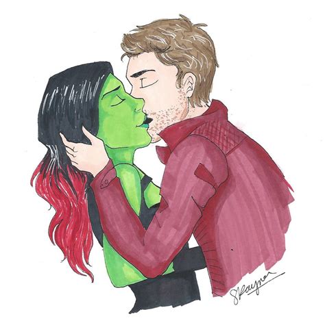 Star-Lord and Gamora by SKPartist on DeviantArt