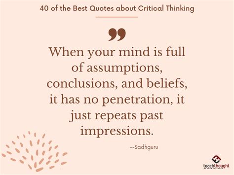 40 Of The Best Quotes About Critical Thinking