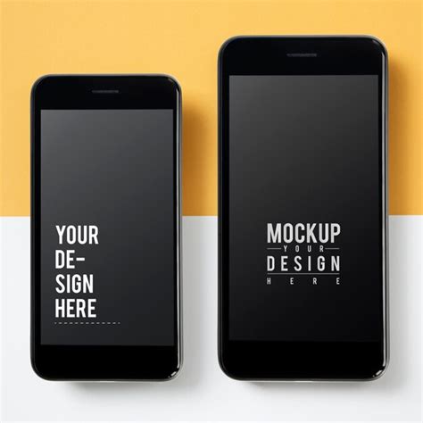 Premium Mobile Phone Screen Mockup Template: Sleek Design for Top-notch ...