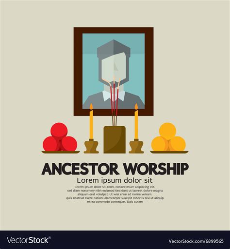 Ancestor worship Royalty Free Vector Image - VectorStock