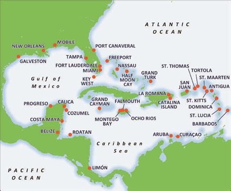 Carnival Cruise Ports Map