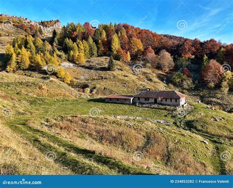 Malga Hiking Trail on Trento Mountain Hill, Trentino Alto Adige, Italy ...