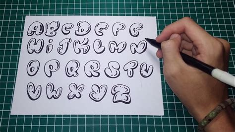 How To Draw Bubble Letters Easy Graffiti Style Lettering Youtube ...