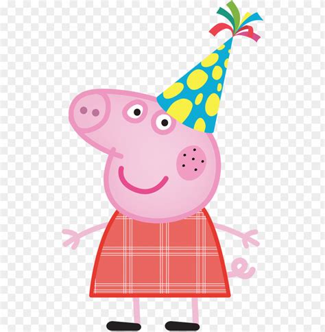 Peppa Pig With Party Hat PNG Transparent With Clear Background ID 90544 ...