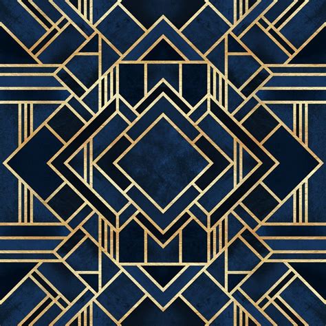 Art Deco Blue | Art deco pattern, Art deco patterns, Art deco interior