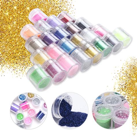 10g DIY Mix UV Gel Nail Art Glitter Dust Powder Acrylic Powder Nail Art ...