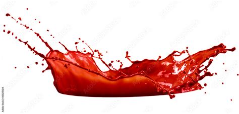 red paint splash isolated on white background Stock Photo | Adobe Stock