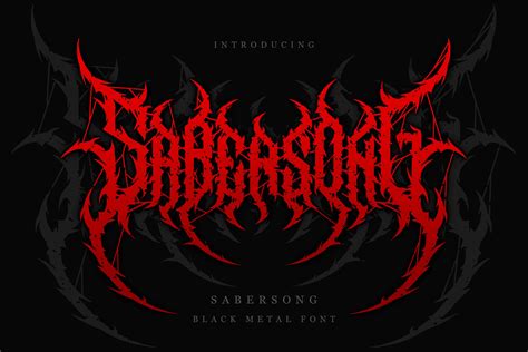 Sabersong | Black Metal Font Vol 3 - Design Cuts