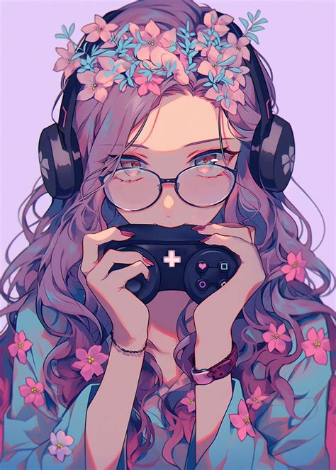 ArtStation - Cute Anime Gamer Girl