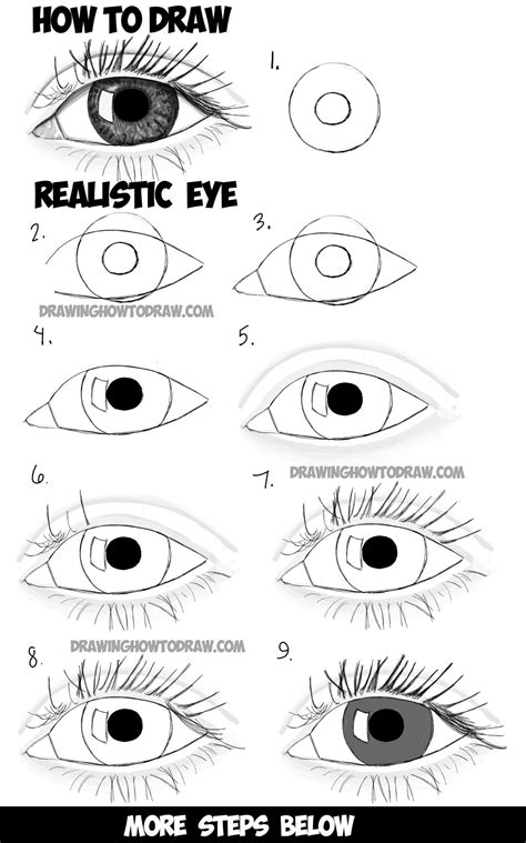 Realistic eye | Easy eye drawing, Realistic drawings, Eye drawing tutorials