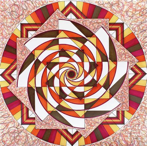 Fibonacci spiral fractal Painting by Ernesto Barreiro - Fine Art America