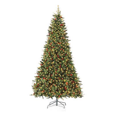 7.5' Pre-Lit Artificial Christmas Tree, Pinecones & Berries with Clear ...