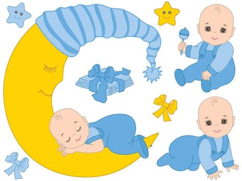 Baby Boy Clipart Digital Vector Baby Boy Blue Infant - Etsy