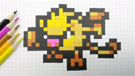 How To Draw Mankey Pixel Art - YouTube