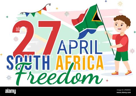 Happy Freedom Day South Africa on April 27th Illustration with Kids ...