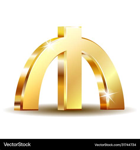 Azerbaijani manat currency symbol golden money Vector Image