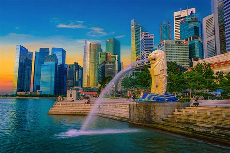 Fountain of Merlion statue, Merlion Park HD wallpaper | Pxfuel