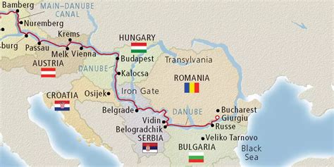 Map Of Danube And Rhine Rivers