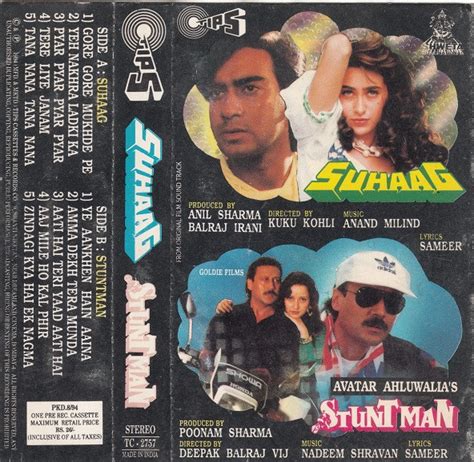 Anand Milind / Nadeem Shravan – Suhaag / Stuntman (1994, Cassette ...