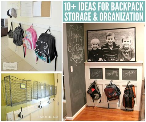 14+ Clever Ideas for Backpack Storage and Organization - Living Well Mom