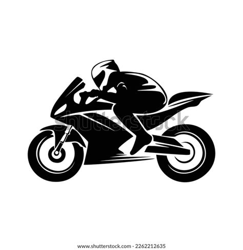 Motorcycle Silhouette Design Fast Biker Sign Stock Vector (Royalty Free ...