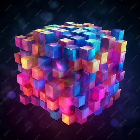 Premium AI Image | Abstract 3d cubes background wallpaper with glass ...