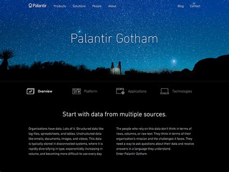 Palantir Gotham by Antoine Llorca for Palantir on Dribbble