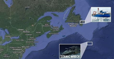 Where is Titanic submarine? How deep missing submersible is as maps ...