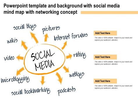 Template And Background With Social Media Mind Map With Networking ...