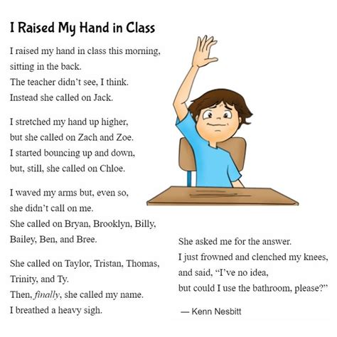 Has this ever happened to you, raising your hand in class, but not to ...