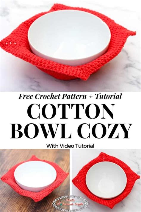 Easy Crochet Bowl Cozy Tutorial - Free Pattern