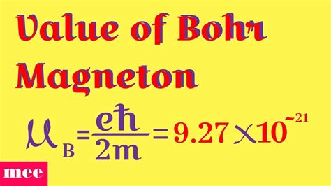 Find value of Bohr Magneton - YouTube