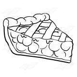 Abeka | Clip Art | Cherry Pie Slice—with criss-cross