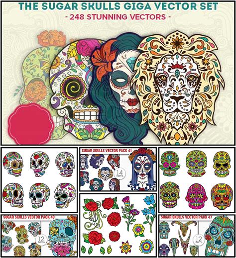 Sugar skull big vector pack | Free download